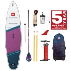 Red Paddle Co. Red Paddle Co 11'3 Sport MSL Inflatable SUP + Hybrid Tough Paddle White-Purple-Dark Blue