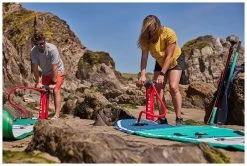 Red Paddle Co. Red Paddle Co 12'0 Voyager MSL Inflatable SUP + Hybrid Tough Paddle White-Teal-Dark Blue -Watersporten Verkoopwinkel red paddle co 12 0 voyager msl inflatable sup hybrid tough paddle white teal dark blue 3