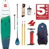 Red Paddle Co. Red Paddle Co 12'6 Voyager MSL Inflatable SUP + Hybrid Tough Paddle White-Green-Dark Blue