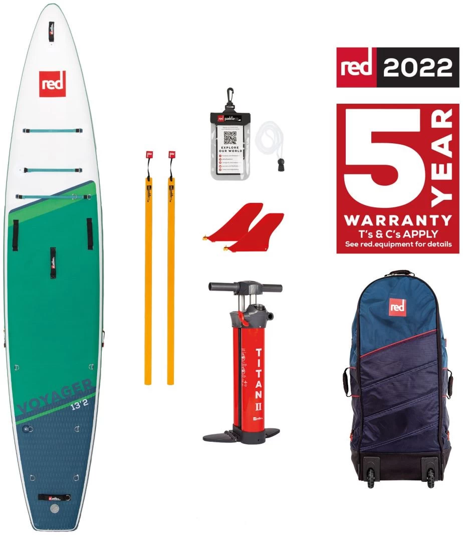 Red Paddle Co. Red Paddle Co 12'6 Voyager MSL Inflatable SUP White-Green-Dark Blue 5 Red Paddle Co. Red Paddle Co 12'6 Voyager MSL Inflatable SUP White-Green-Dark Blue - Afbeelding 5