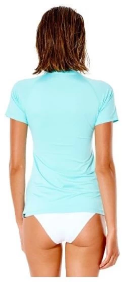 Rip Curl Golden Rays Short Sleeve UV Tee Women's -Watersporten Verkoopwinkel rip curl golden rays s sl uv light aqua 10 m light aqua 1